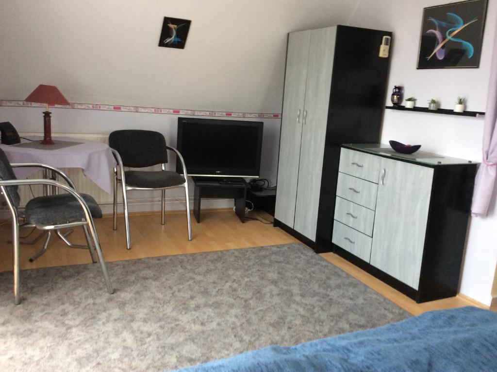 Kuchyň nebo kuchyňský kout v ubytování Gyenesi Virág Apartman