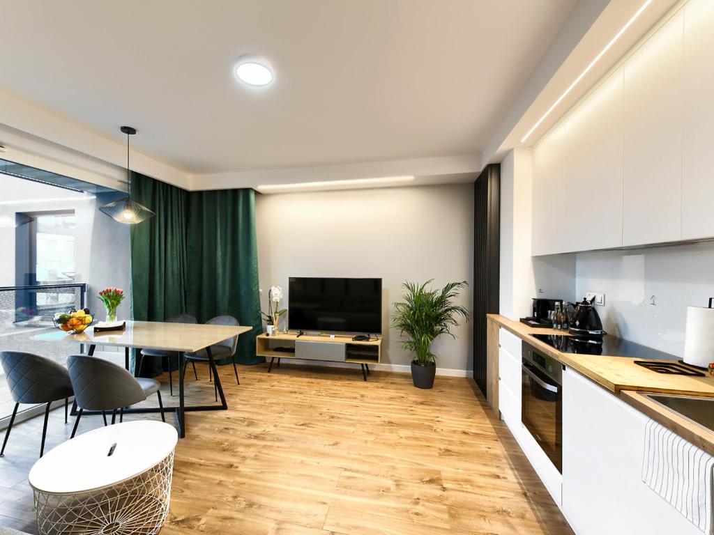 Kuchyňa alebo kuchynka v ubytovaní Apartament Bóżnicza