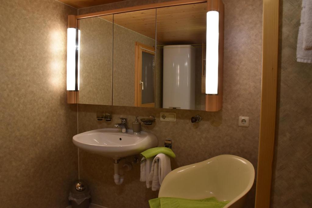 Koupelna v ubytování Ferienwohnung Brittenberg Alpaka
