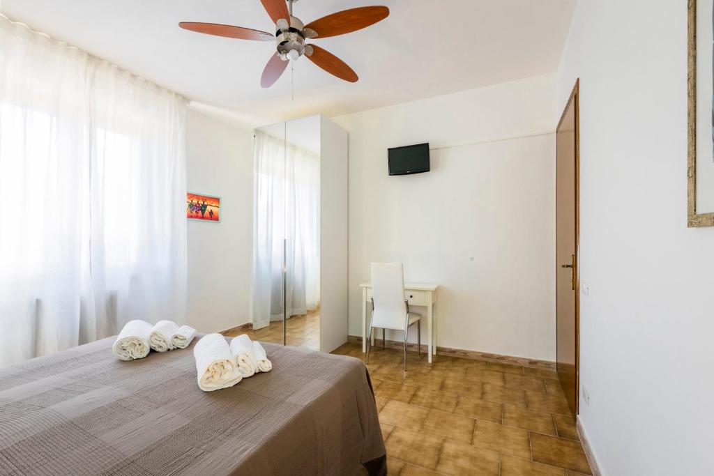 Postel nebo postele na pokoji v ubytování Da Milena