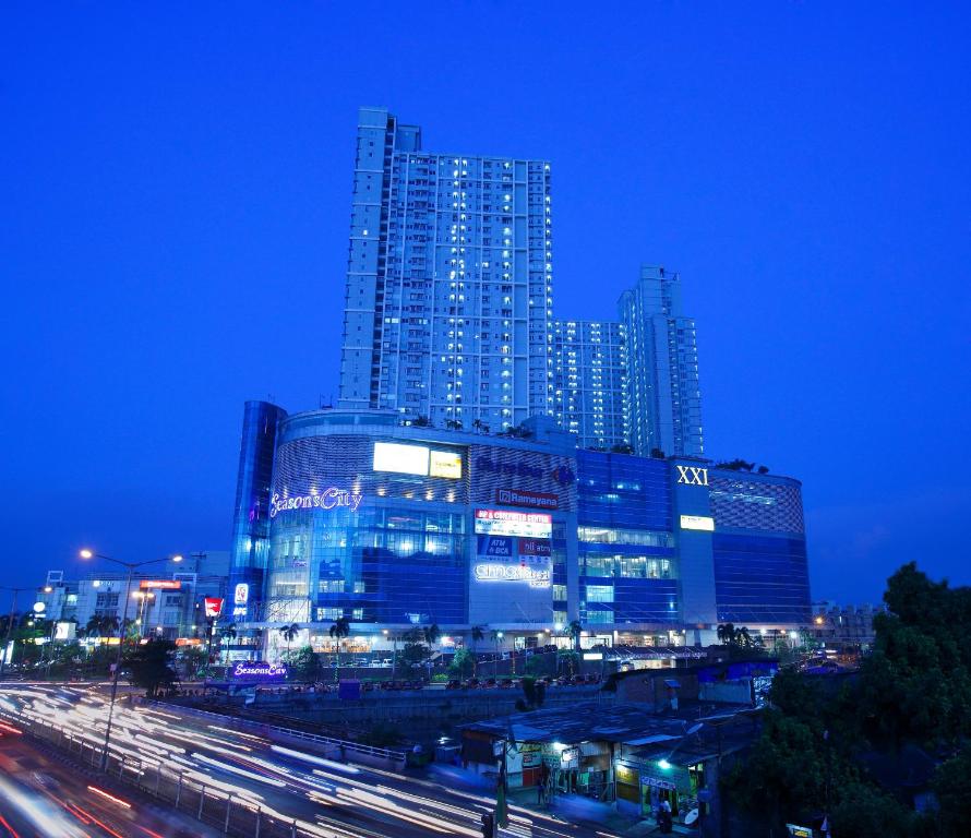 Nespecifikovaný výhled na destinaci Jakarta nebo výhled na město při pohledu z hotelu