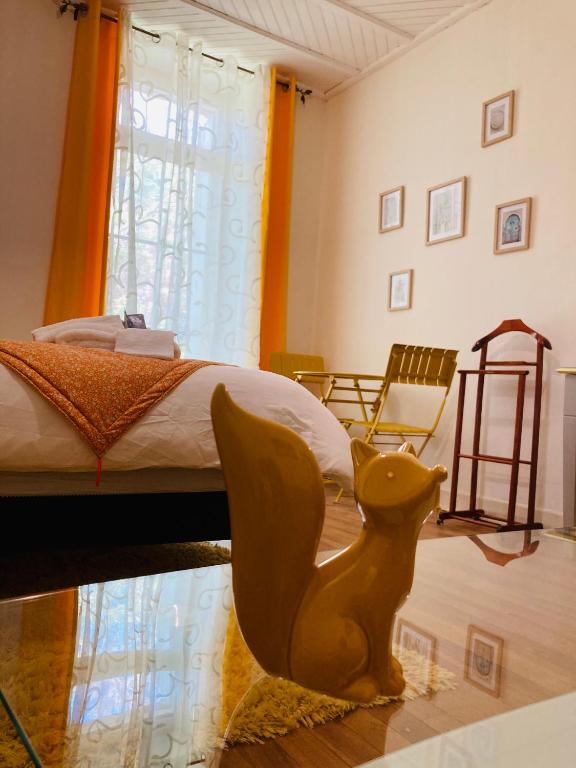 Postel nebo postele na pokoji v ubytování Domaine la jam