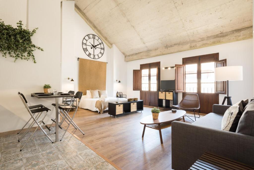 Posezení v ubytování Santiago Premium Loft III