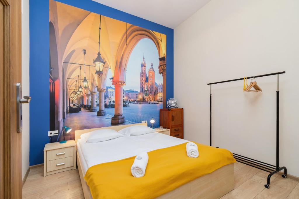Posteľ alebo postele v izbe v ubytovaní Deluxe Apartments Kraków Brzozowa by Noclegi Renters