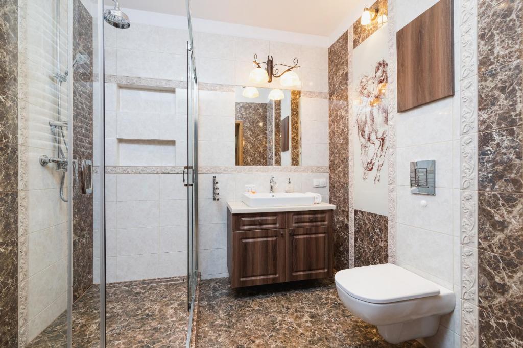 Kúpeľňa v ubytovaní Deluxe Apartments Kraków Brzozowa by Noclegi Renters