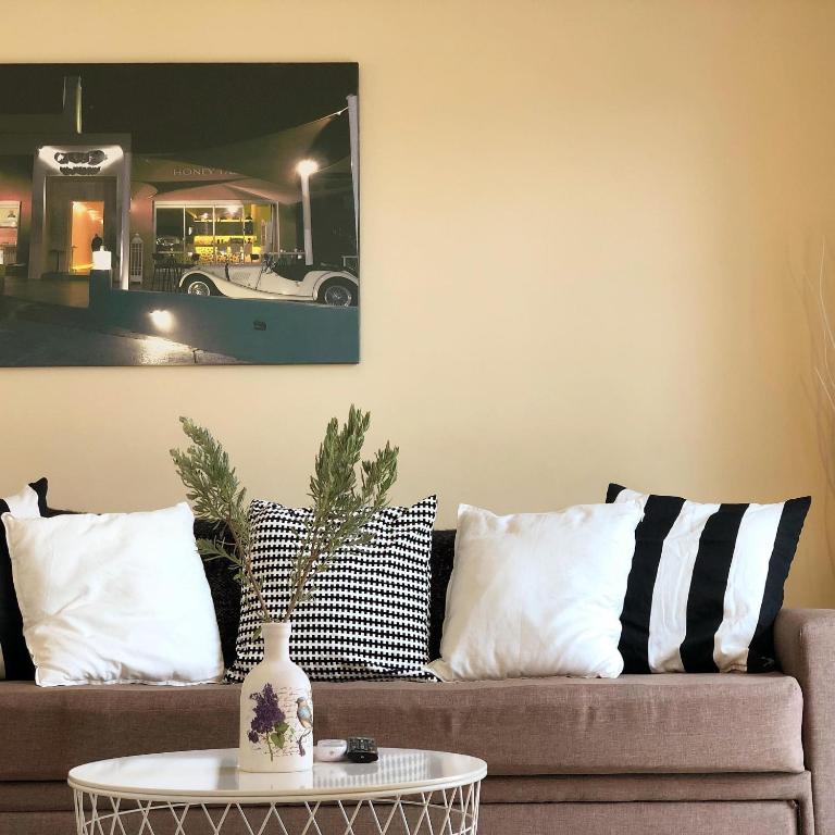 Posezení v ubytování Helianthus Apartments