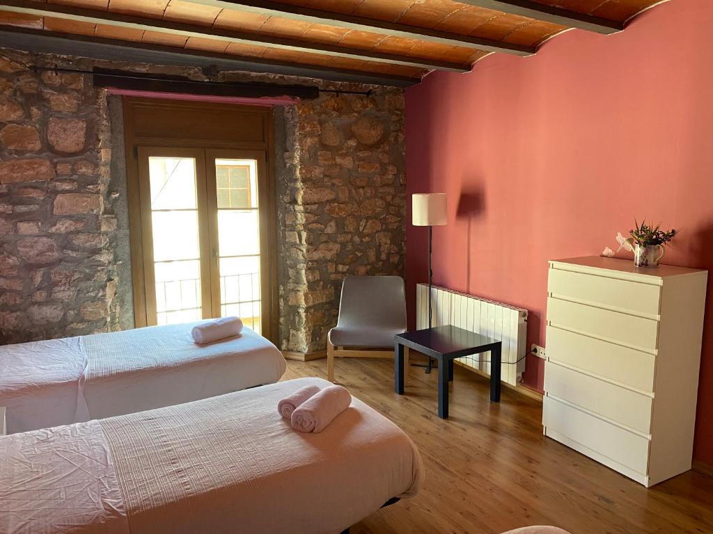 Cama o camas de una habitación en La Polaina