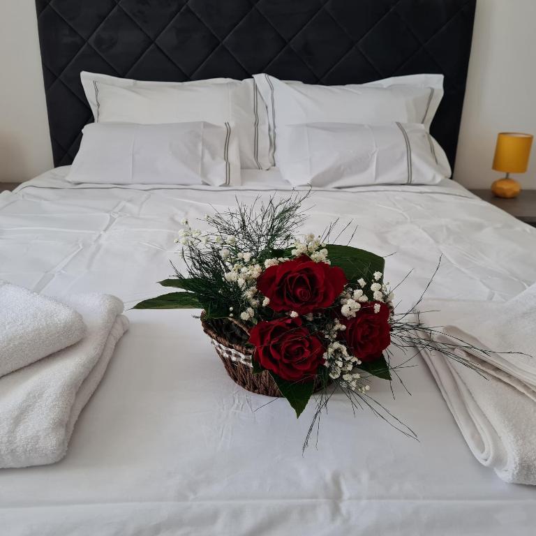 Postel nebo postele na pokoji v ubytování Apartman TIM LUX 2