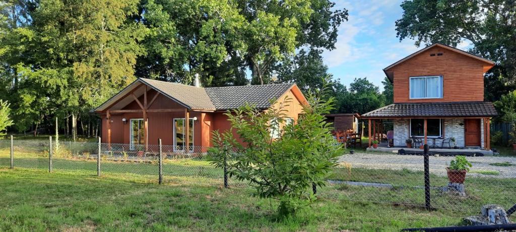 Zahrada ubytování Cabañas Las Araucarias