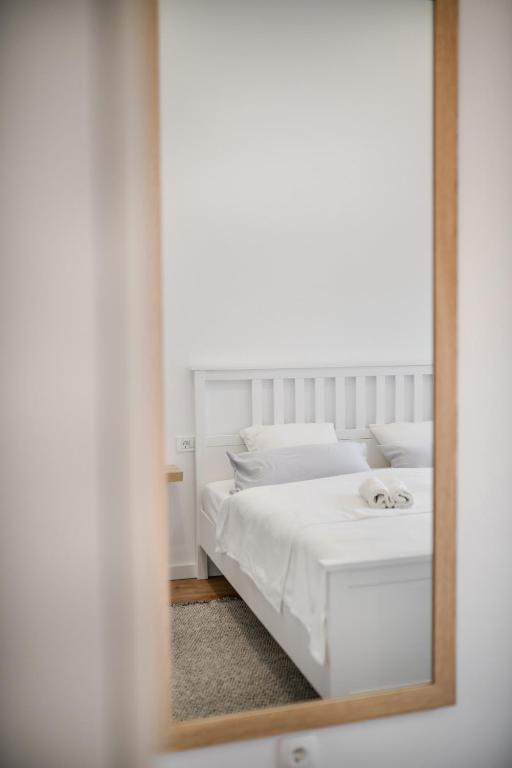 Posteľ alebo postele v izbe v ubytovaní Wonderful Holiday House Bruno with heated pool
