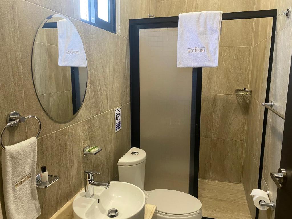 Koupelna v ubytování Woo Rooms Hotel
