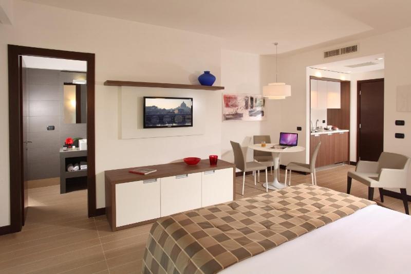TV a/nebo společenská místnost v ubytování Residence Hotel Parioli