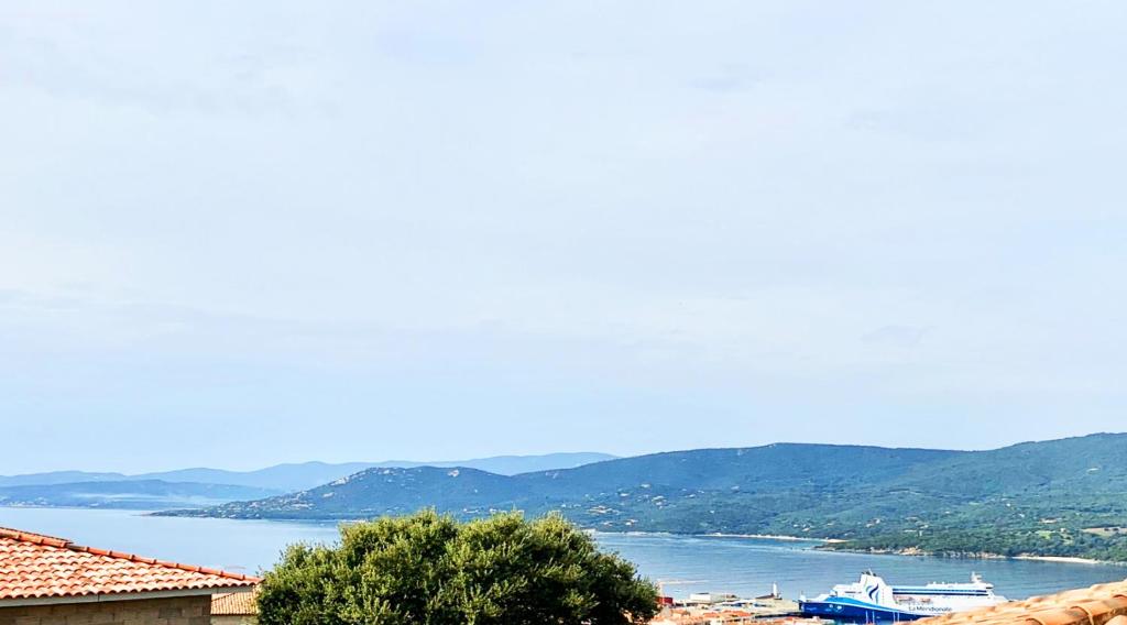 - une vue sur une rivière avec un bateau dans l'eau dans l'établissement MIKA DE MACHJA, à Propriano