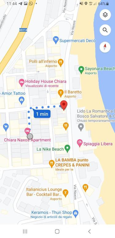 a map of jerusalem and its attractions at Chiara Naxos Apartment in Giardini Naxos