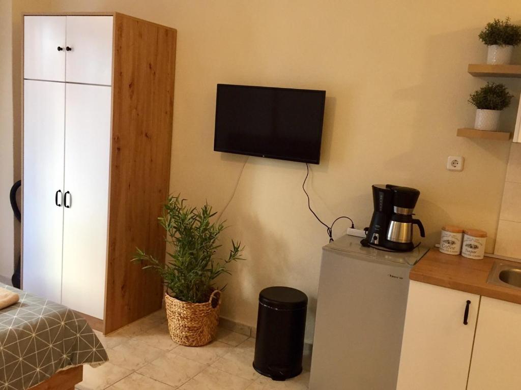 Kuchyň nebo kuchyňský kout v ubytování Nikoletta's Studio 2