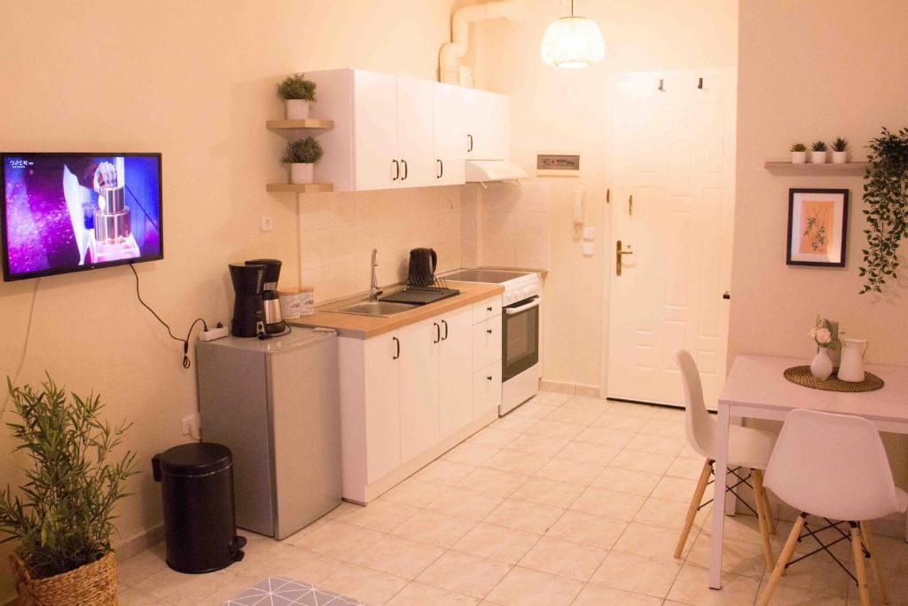 Kuchyň nebo kuchyňský kout v ubytování Nikoletta's Studio 2