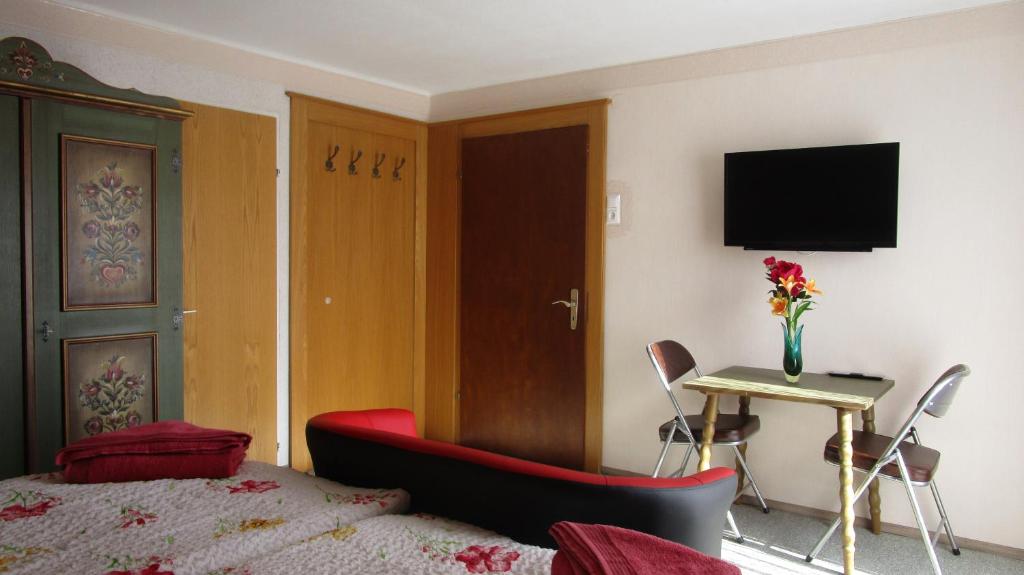 TV a/nebo společenská místnost v ubytování Haus Elena