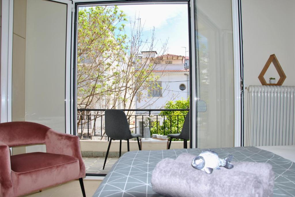A balcony or terrace at Houseloft Volos Vista