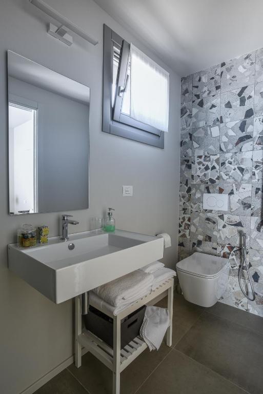 Koupelna v ubytování Agriturismo Le Piccole Macìe