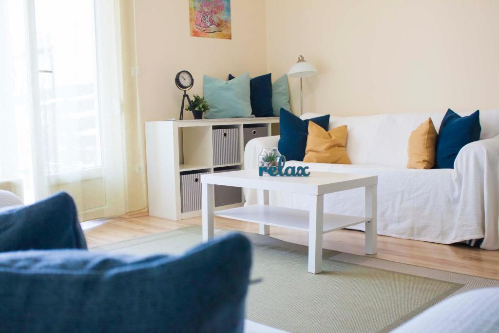 Posezení v ubytování Azúr Apartman Keszthely