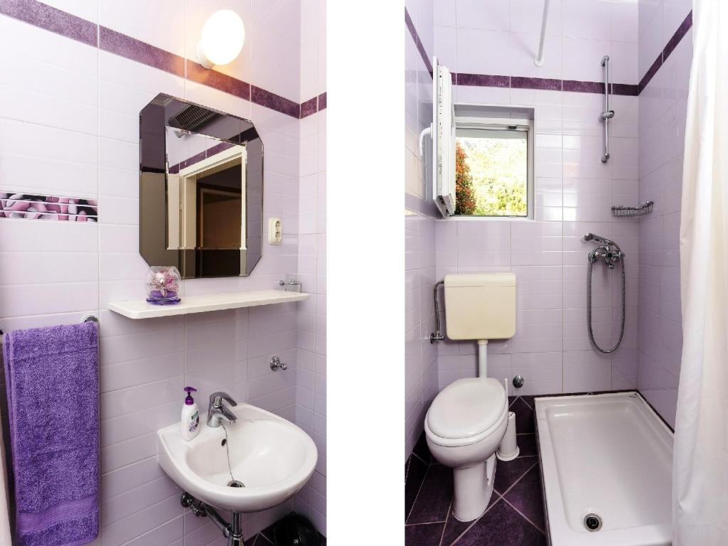 Koupelna v ubytování Villa Lina