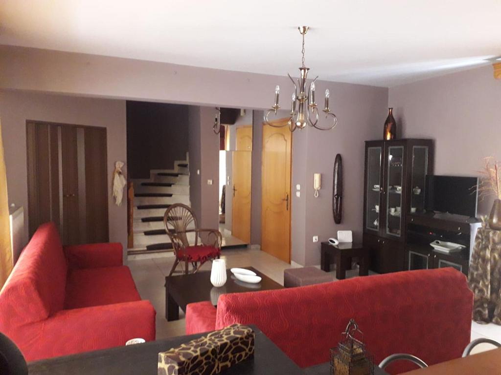 Posezení v ubytování Loukia's Home