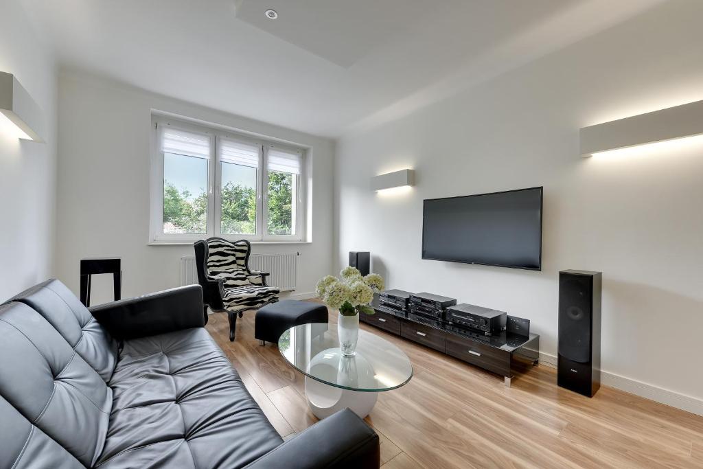 Televízia a/alebo spoločenská miestnosť v ubytovaní Pirate Apartment - Seaside