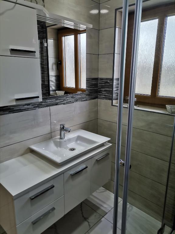 Koupelna v ubytování Pansion House Prijeboj