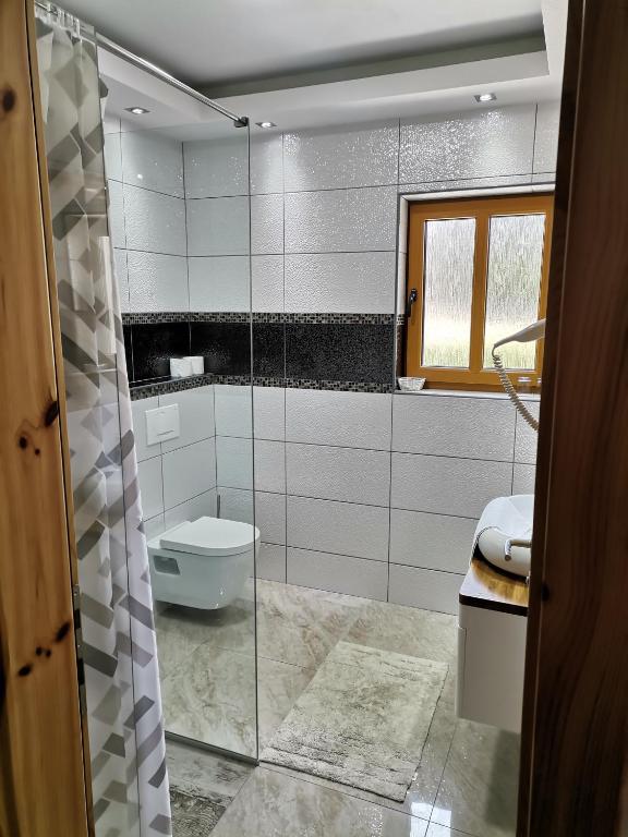 Koupelna v ubytování Pansion House Prijeboj
