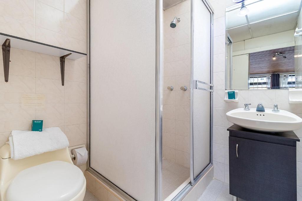 Koupelna v ubytování Hotel Calle 112