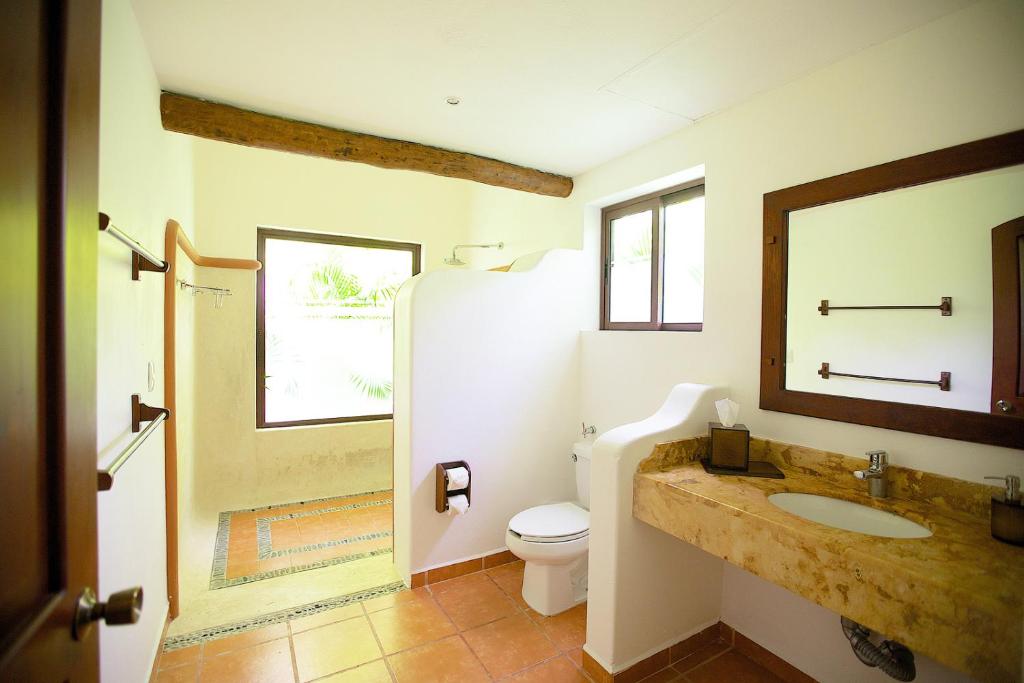 Koupelna v ubytování Hotel Rancho Encantado