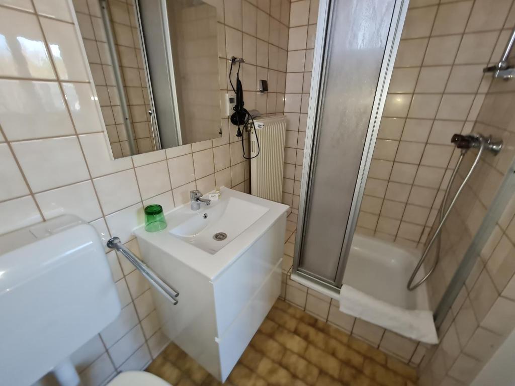 Koupelna v ubytování Vita Gasthof