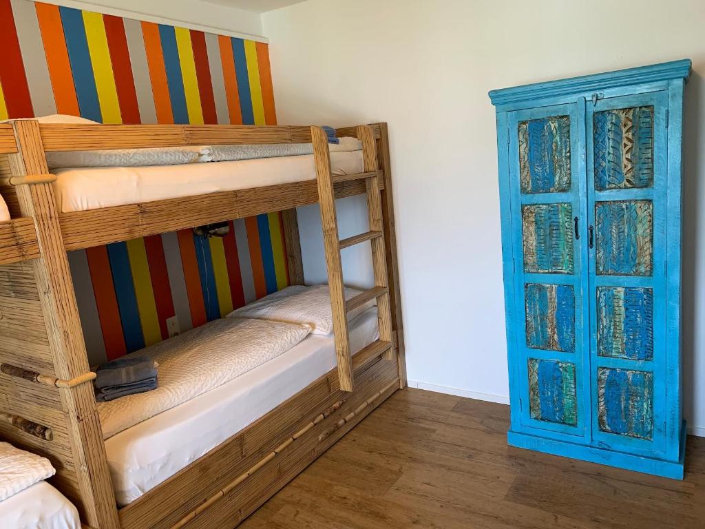 Postel nebo postele na pokoji v ubytování Gästehaus am See