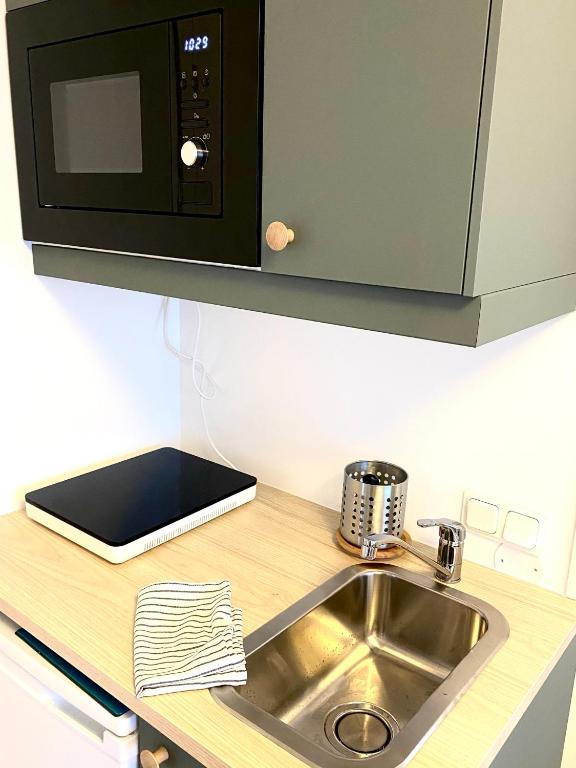Kuchyň nebo kuchyňský kout v ubytování Mellbystrand Björkvägen Apartment