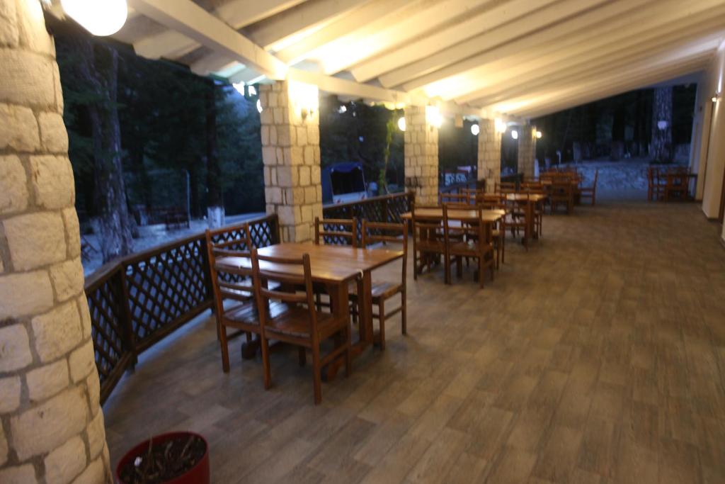 Restaurace v ubytování Bujtina Uji I Panjes, Log Cabins