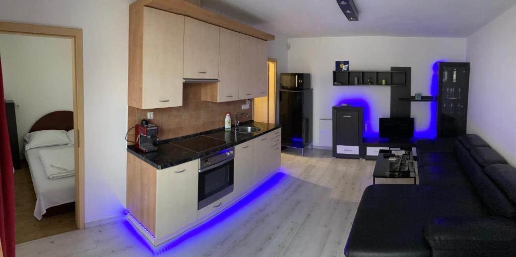 Kuchyňa alebo kuchynka v ubytovaní Apartment City Inn Pécs