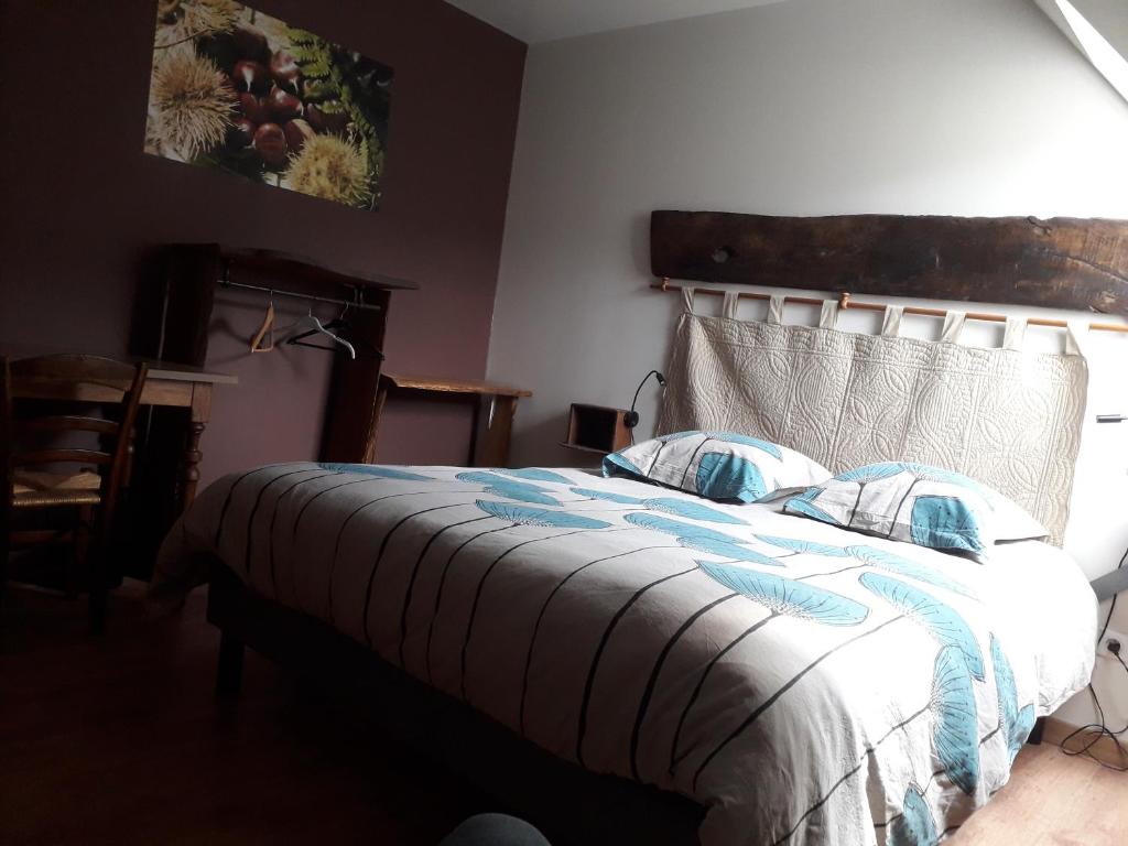 Postel nebo postele na pokoji v ubytování Chambre d'hôtes Le Cascadou