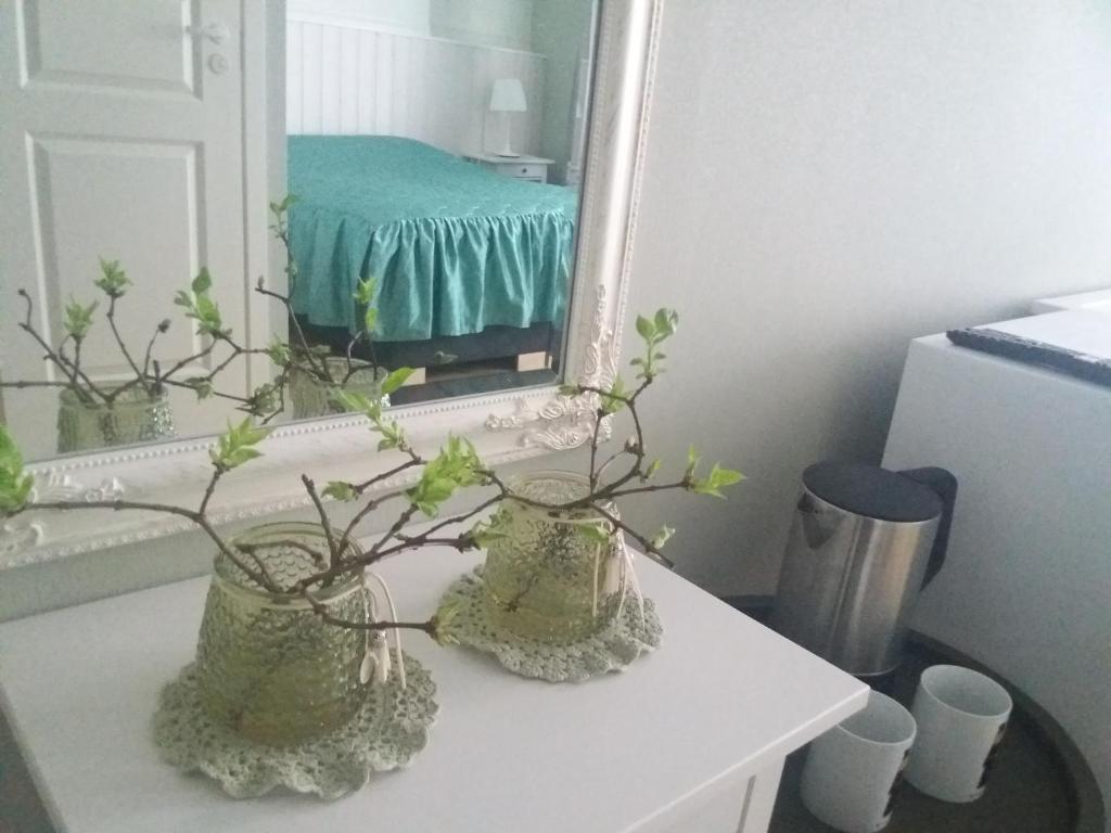 Voodi või voodid majutusasutuse Nurmbergi Maja toas