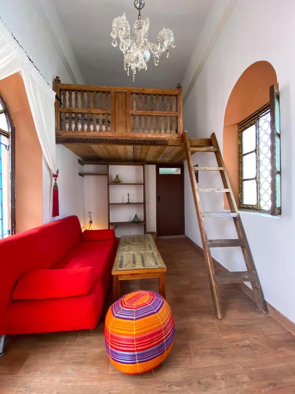 Postel nebo postele na pokoji v ubytování Riad Jbara