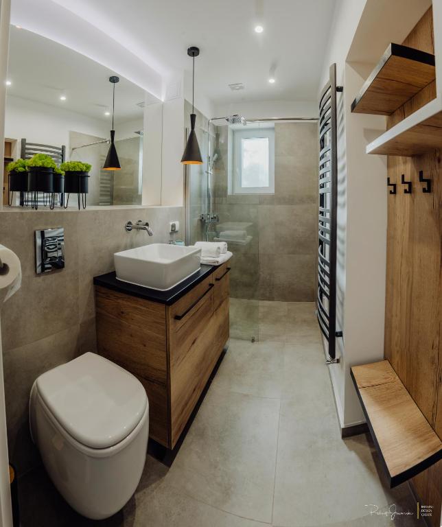 Kúpeľňa v ubytovaní Apartament LUX Cieplice