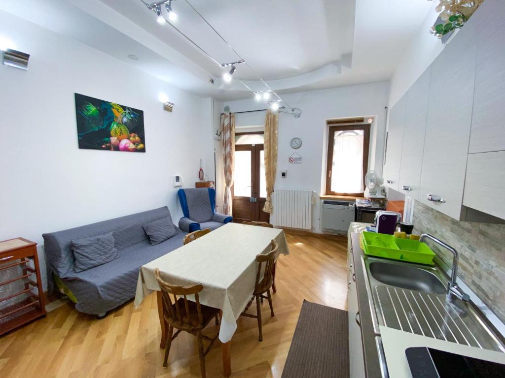 Kuchyň nebo kuchyňský kout v ubytování B&B Barone