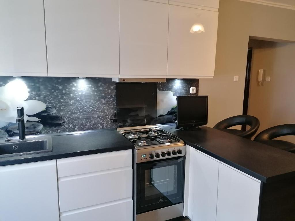 Kuchyňa alebo kuchynka v ubytovaní Apartament Przy Kortach