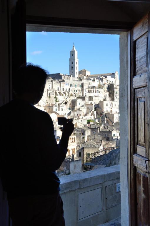 Nespecifikovaný výhled na destinaci Matera nebo výhled na město při pohledu z penzionu