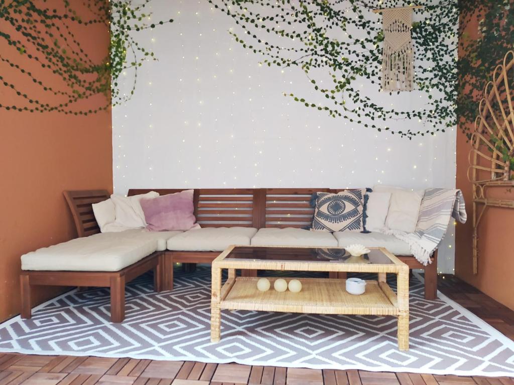 Posezení v ubytování Casa da Glicia, una casa con piscina privada, para disfrutar y relajarse