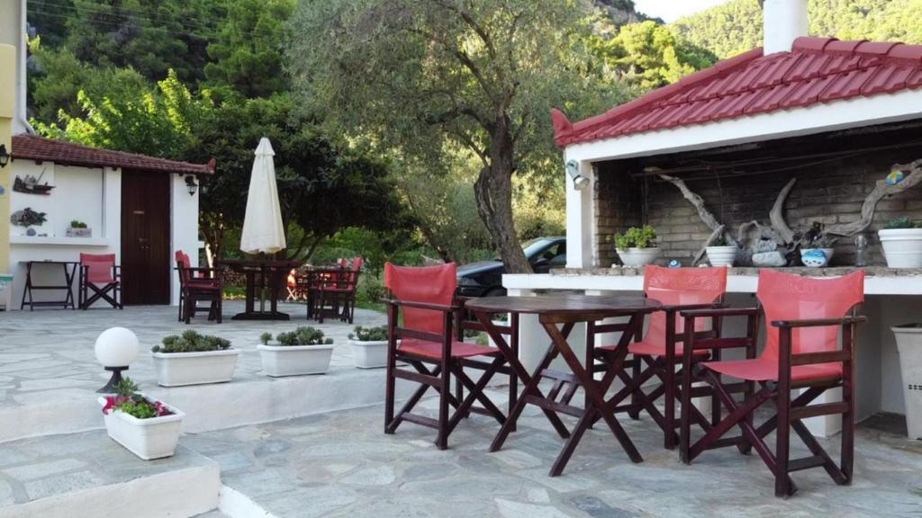 Zahrada ubytování Limnonari Beach Rooms