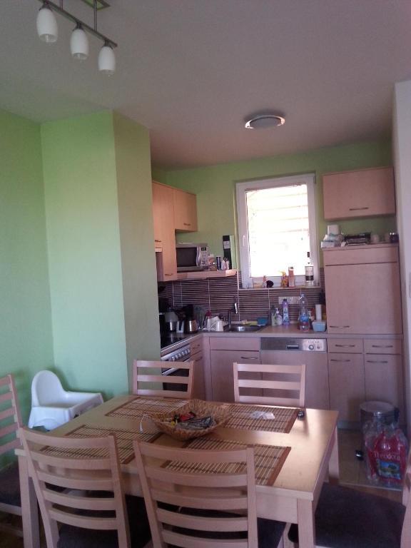 Kuchyň nebo kuchyňský kout v ubytování Nia Családi Apartman