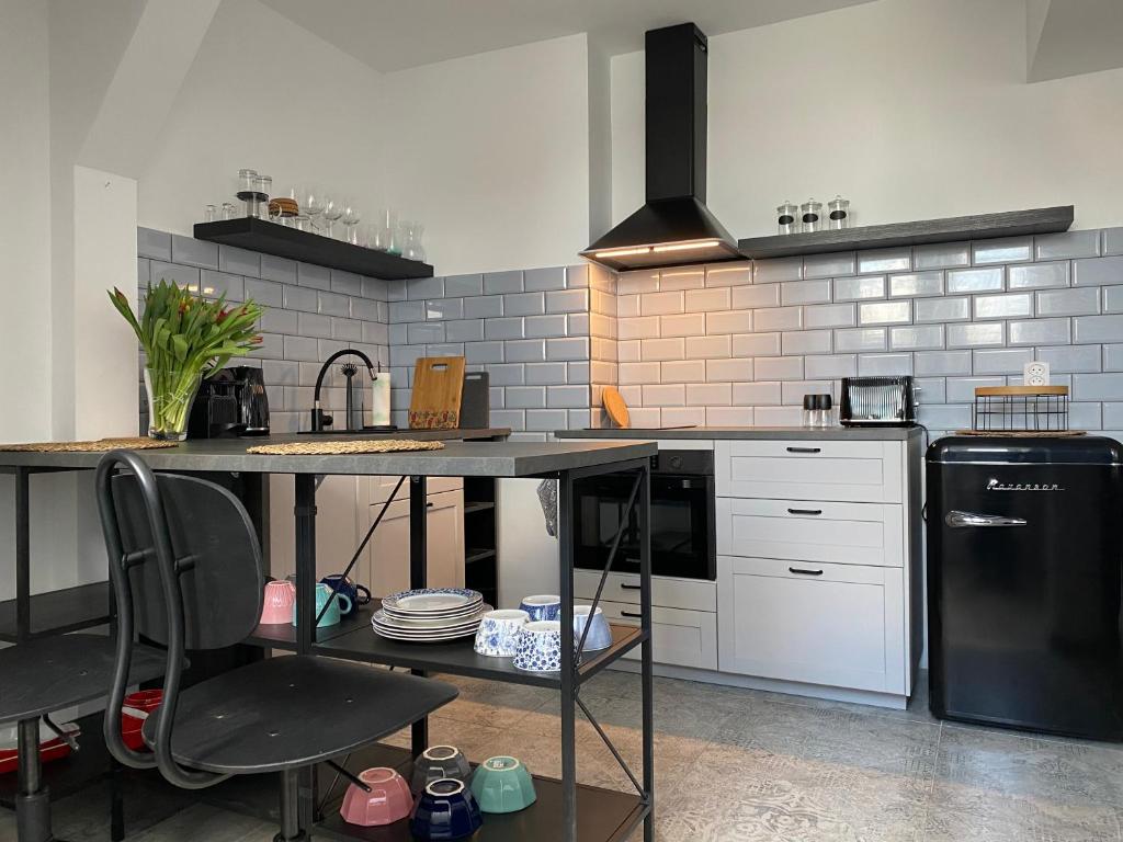 Kuchyňa alebo kuchynka v ubytovaní apartament Hrabala