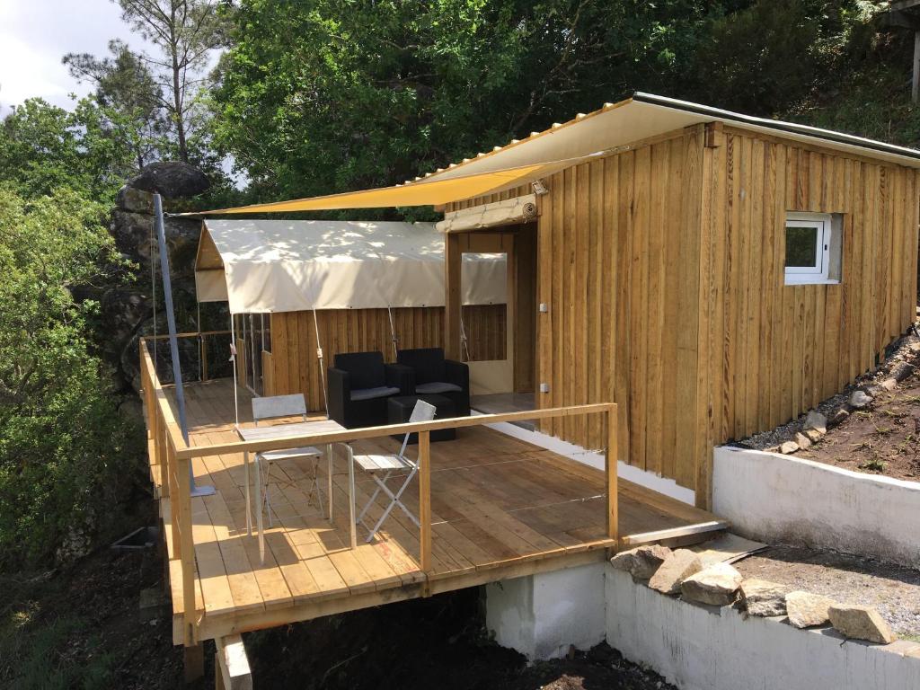 Balkón nebo terasa v ubytování Glamping Cabana nas arvores