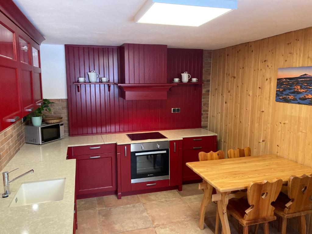 Kuchyň nebo kuchyňský kout v ubytování Apartmany Na Salasi