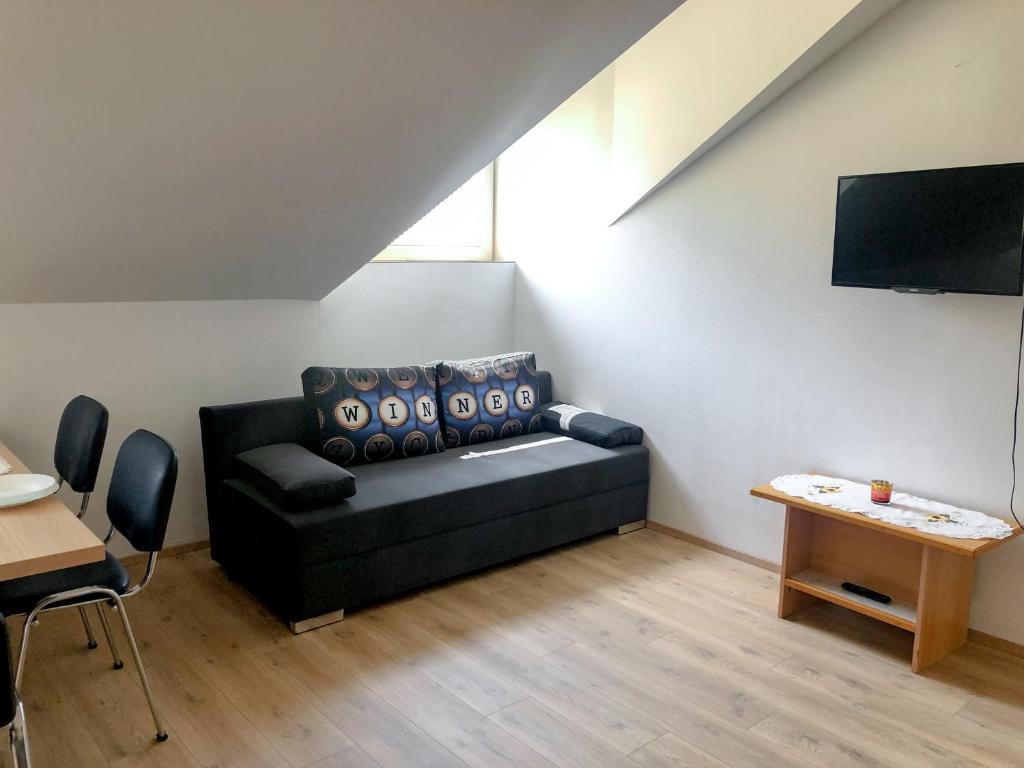 TV a/nebo společenská místnost v ubytování Apartments Sončnica